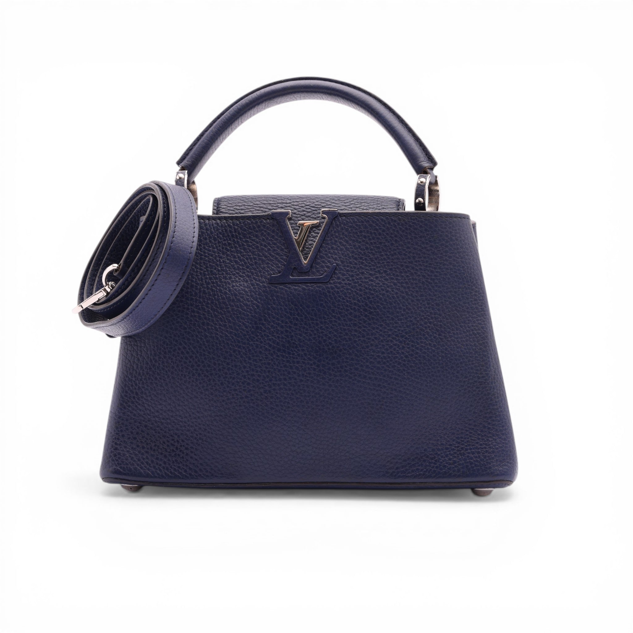 Pre-Owned Louis Vuitton Blue Capucines BB