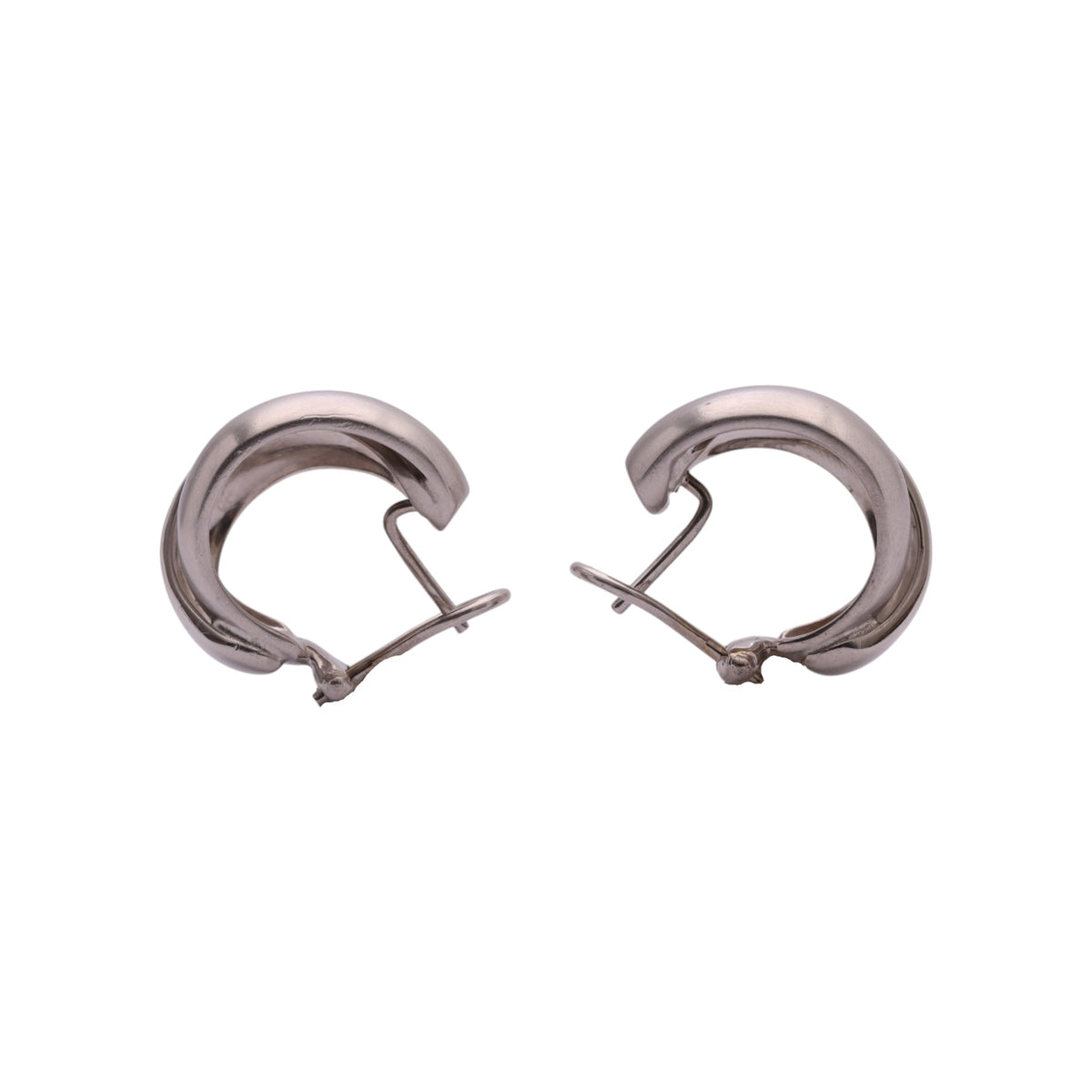 Pre-Owned Polished & Satin Hoop Earrings