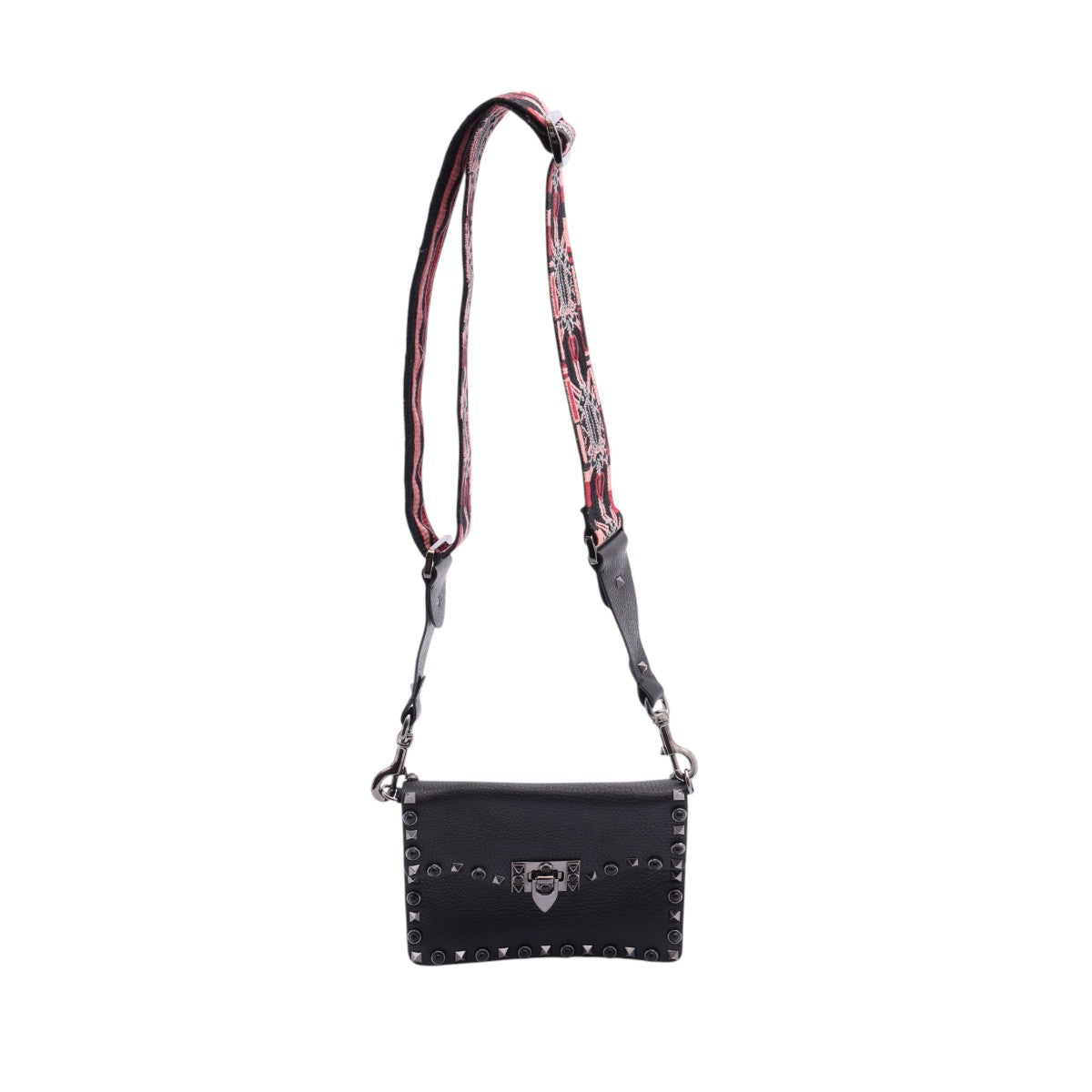 Pre-Owned Valentino Small Rockstud Rolling Flap Crossbody