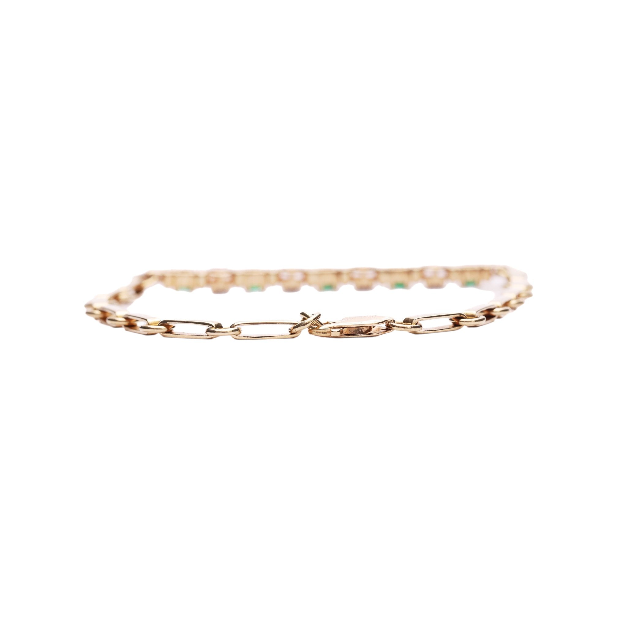 Pre-Owned Emerald and Diamond Bracelet