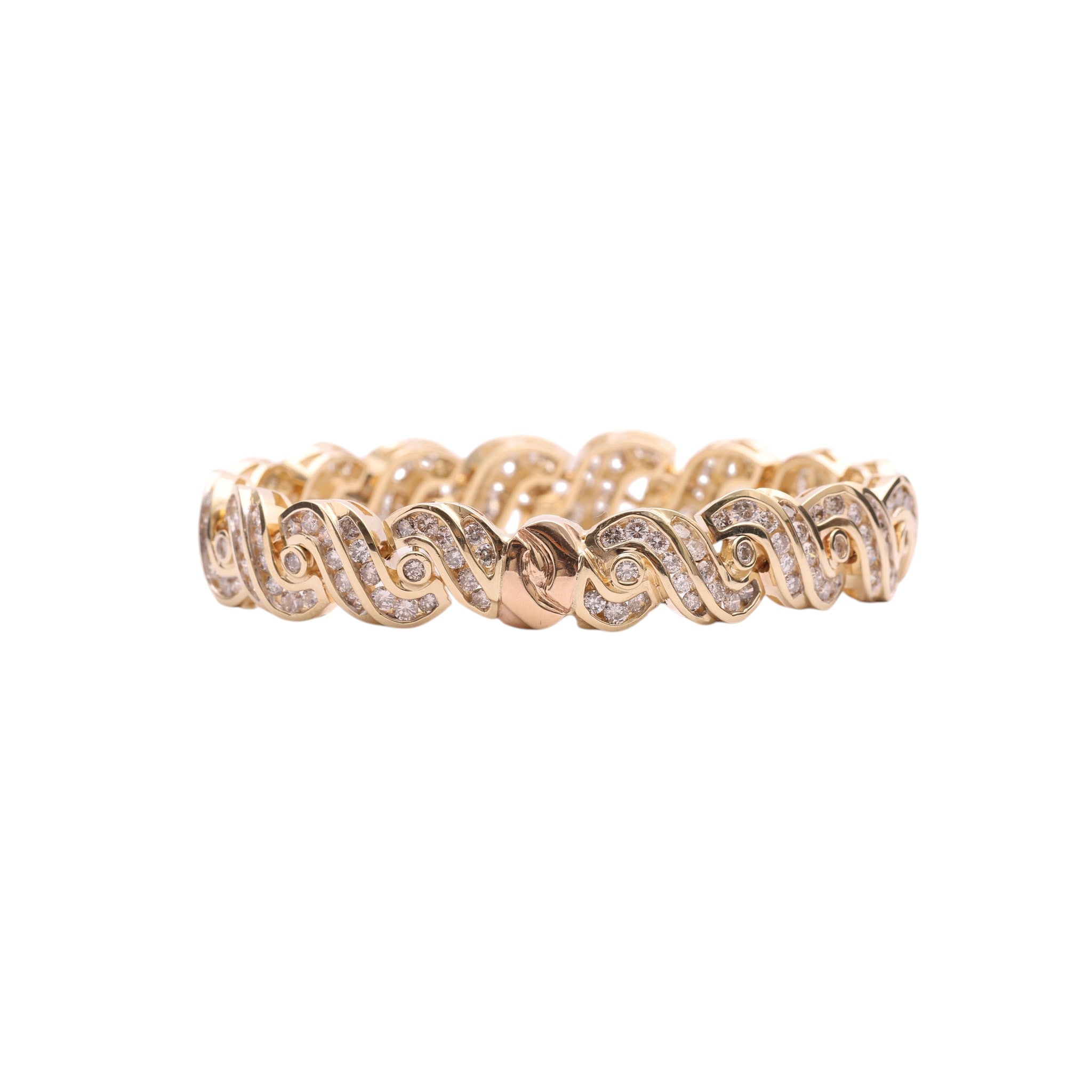 Pre-Owned Diamond Wide S Link Style Bracelet