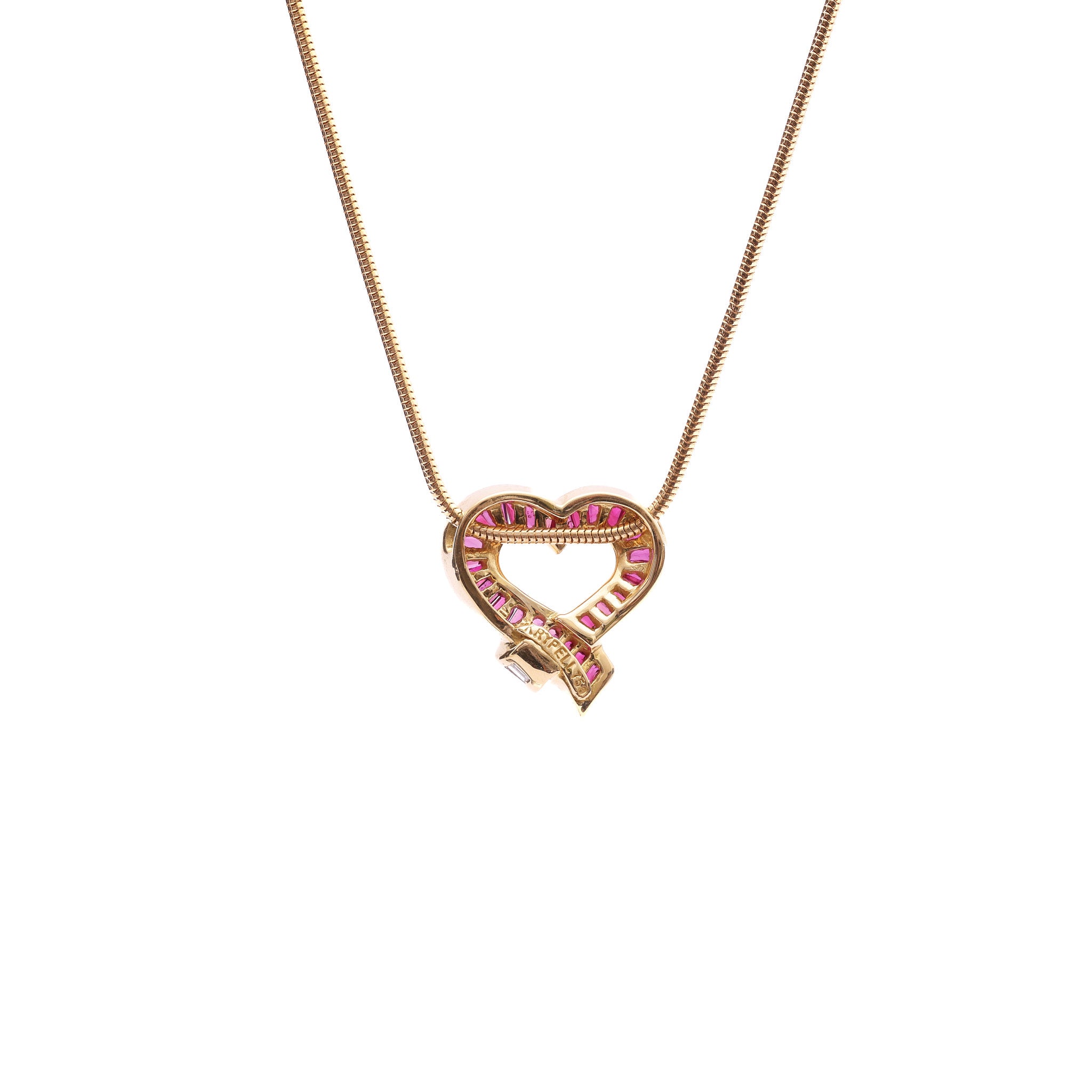 Pre-Owned Charles Krypell Diamond Heart Pendant Necklace
