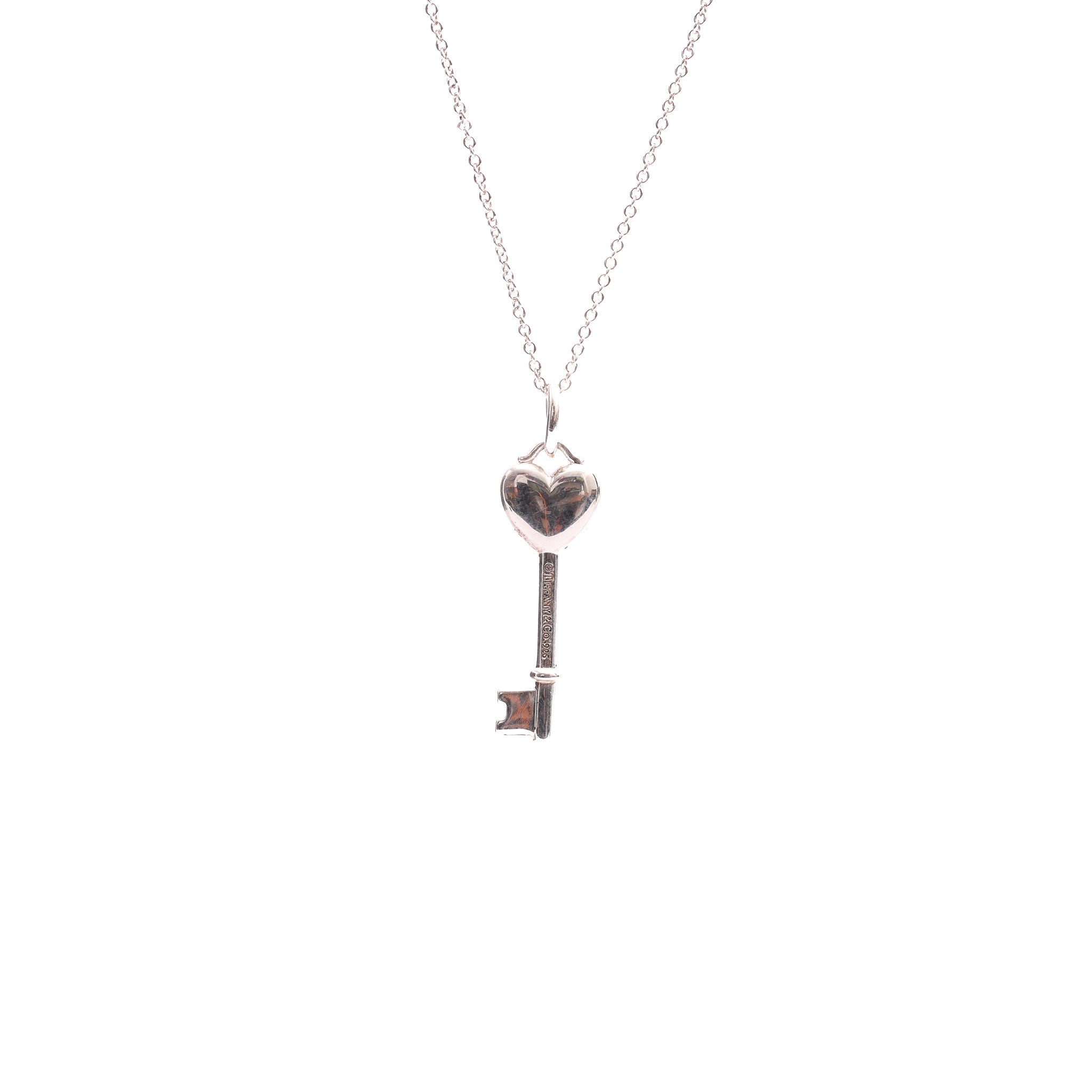 Pre-Owned Tiffany & Co. Sapphire Key Pendant Necklace