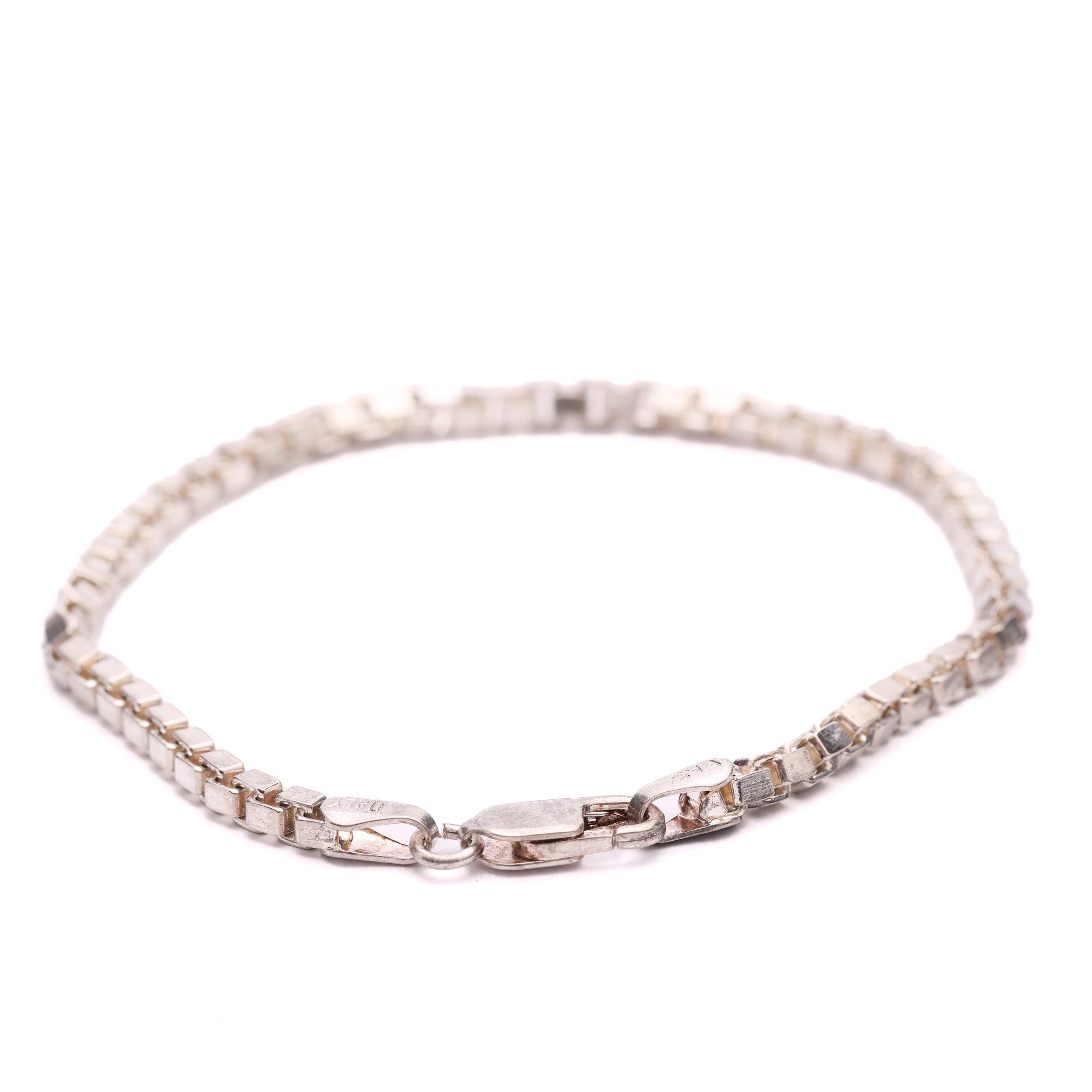 Pre-Owned Made in Italy Box Link Chain Bracelet