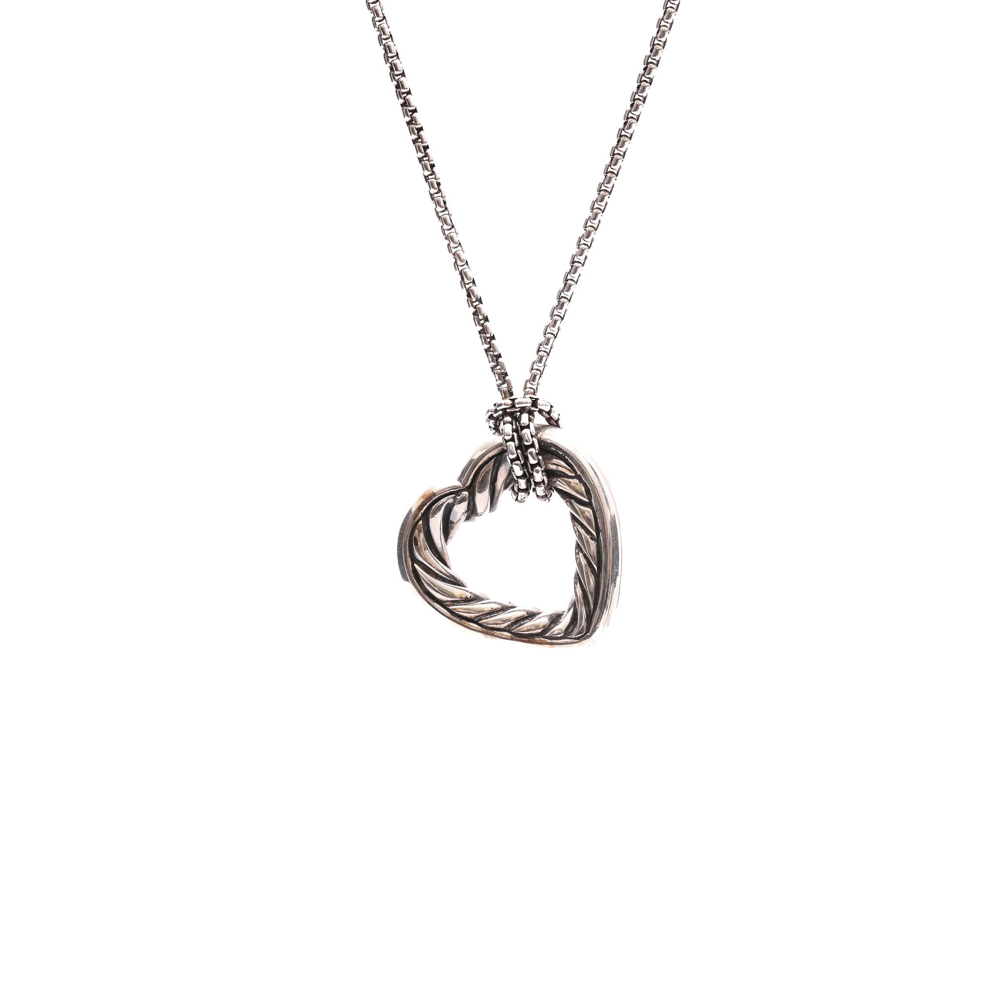 Pre-Owned David Yurman Cable Heart Pendant Necklace