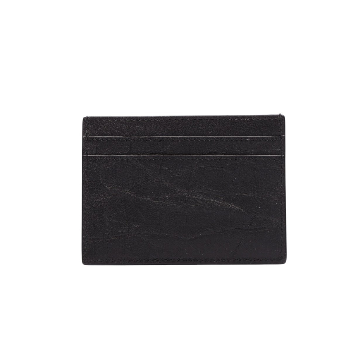 Pre-Owned Yves Saint Laurent Cassandre Croc-Embossed Card Case