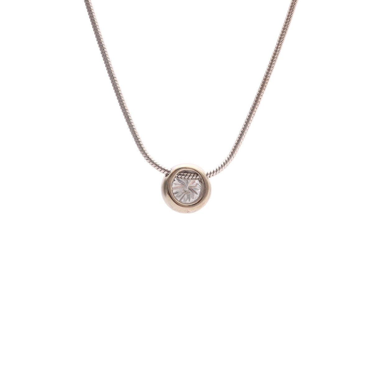 Pre-Owned Diamond Solitaire Pendant Necklace