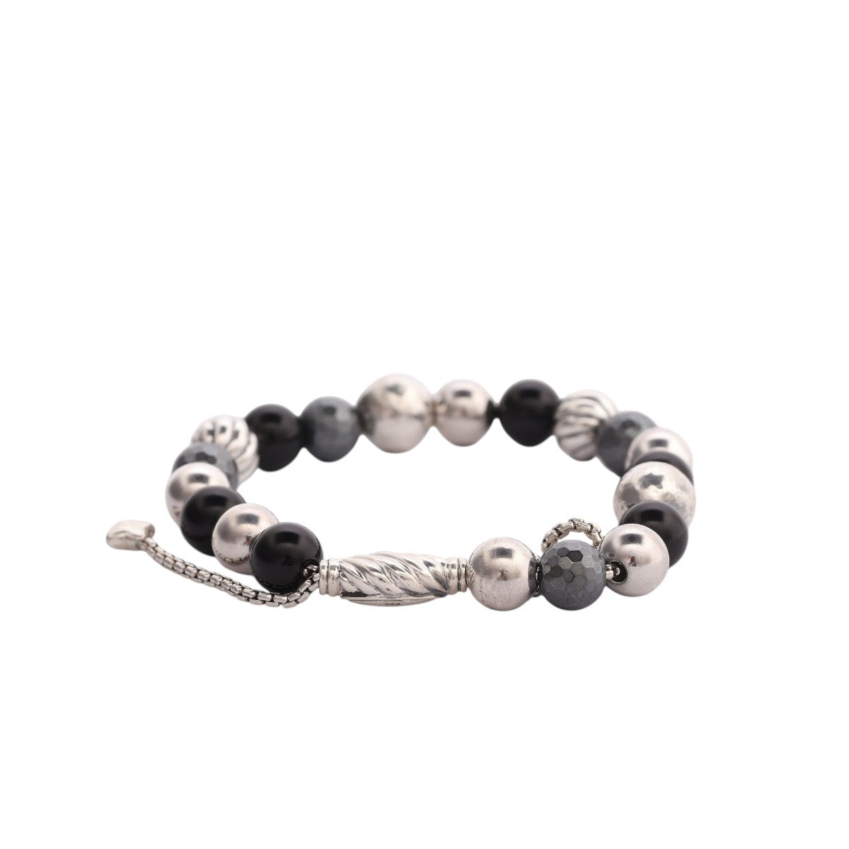 Pre-Owned David Yurman Onyx and Hematite Adjustable Bracelet