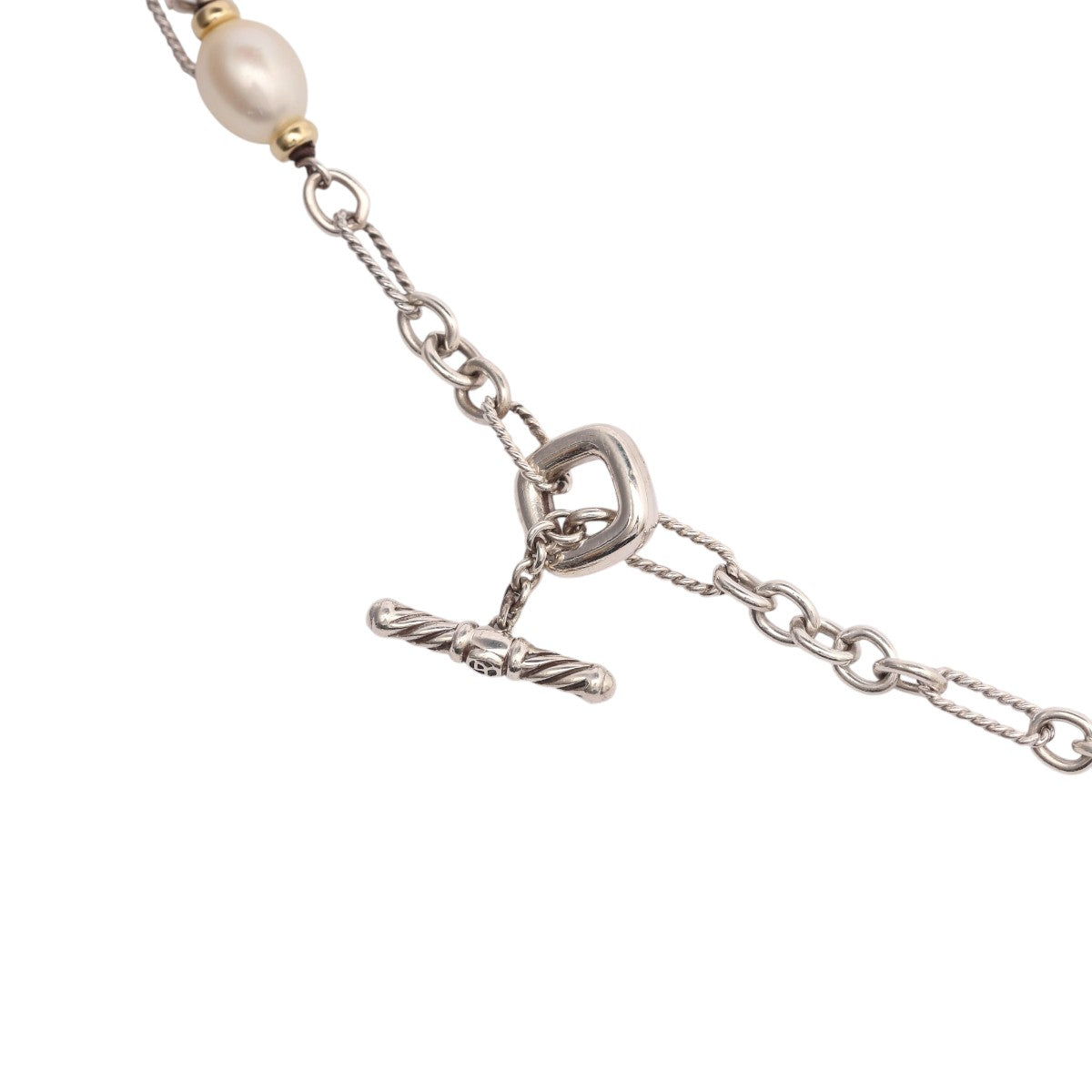 Pre-Owned David Yurman Cultured Pearl Figaro Two Tone Necklace
