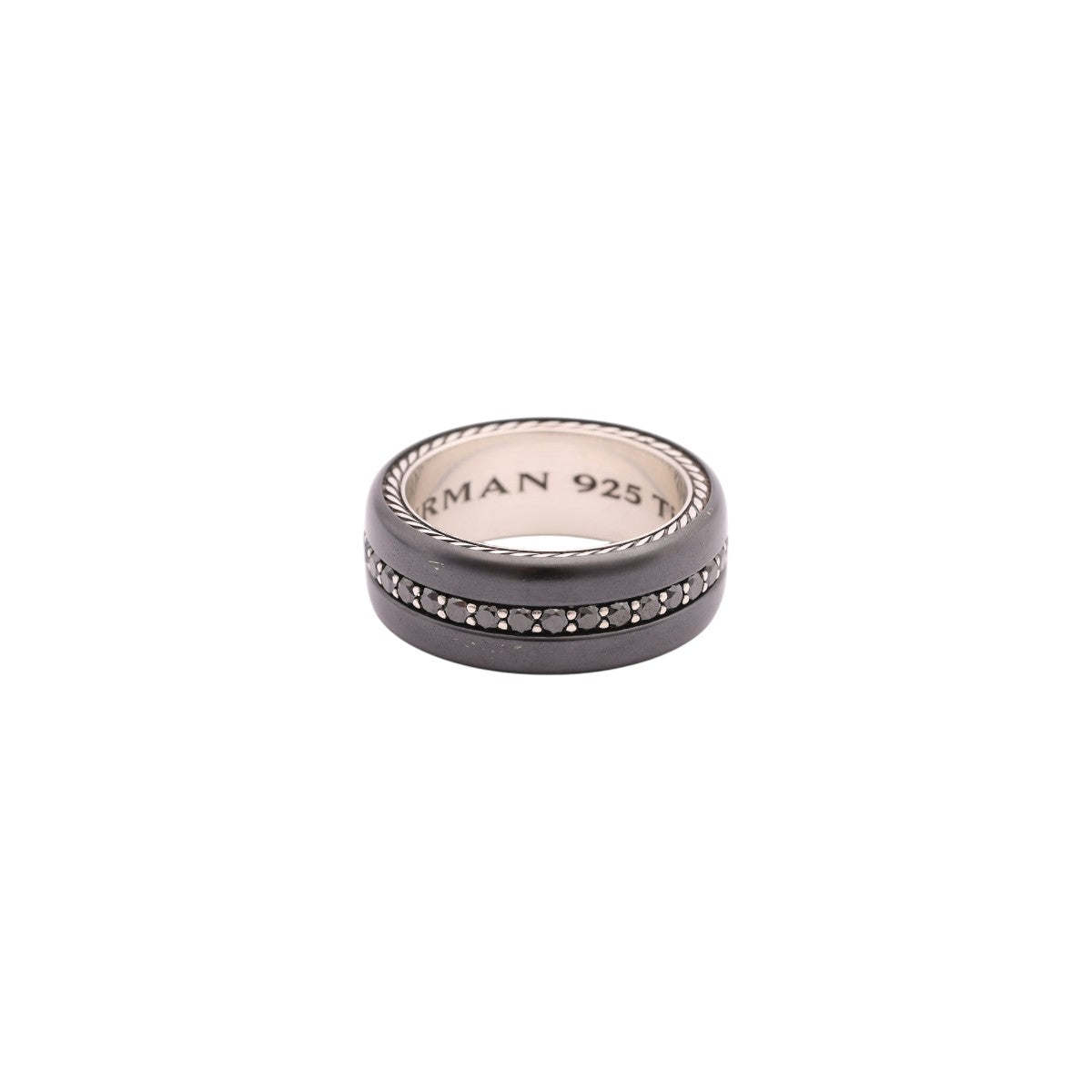 Pre-Owned David Yurman Black Diamond Pave Streamline Band
