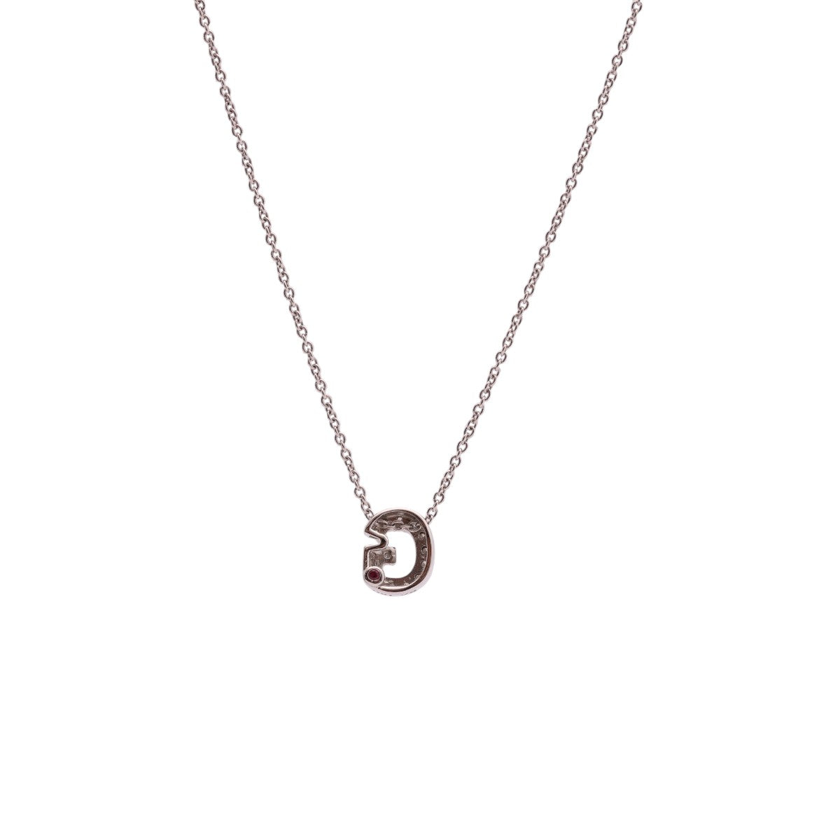 Pre-Owned Roberto Coin Tiny Treasures Diamond  Initial Pendant Necklace
