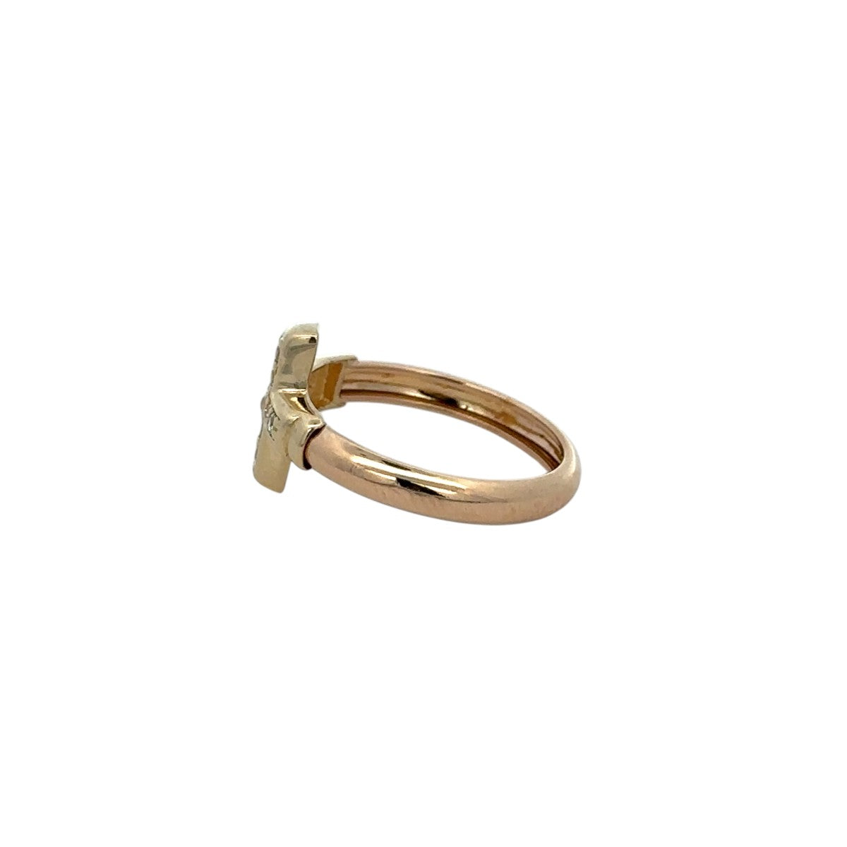 Pre-Owned Made in Italy Diamond Vertical Cross Ring