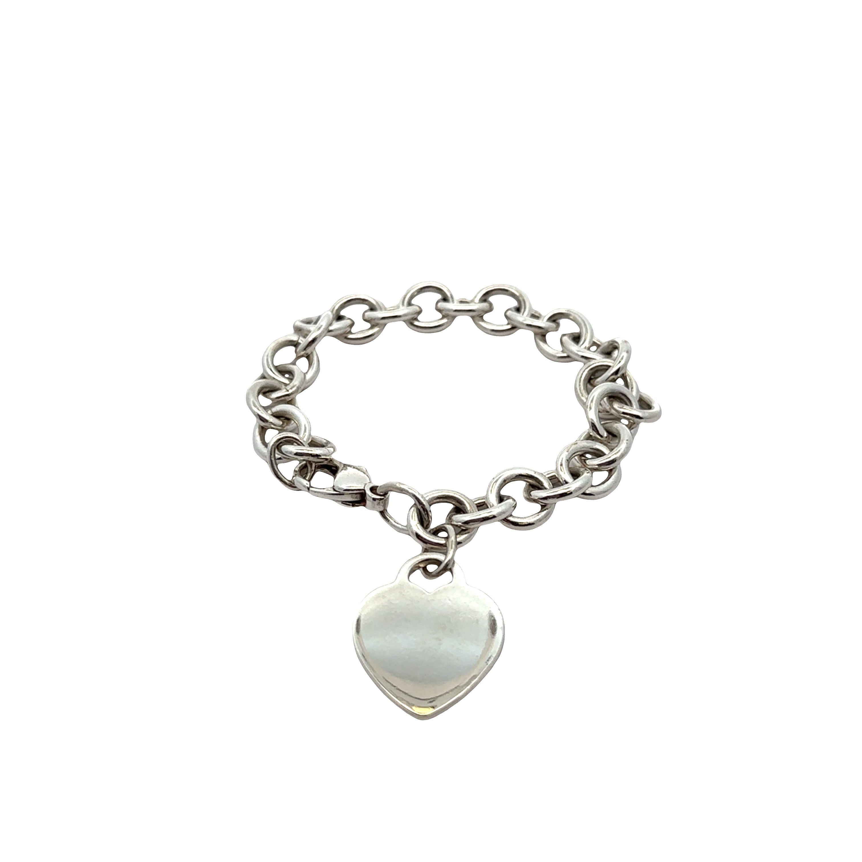 Pre-Owned Tiffany & Co. Heart Tag Charm Bracelet