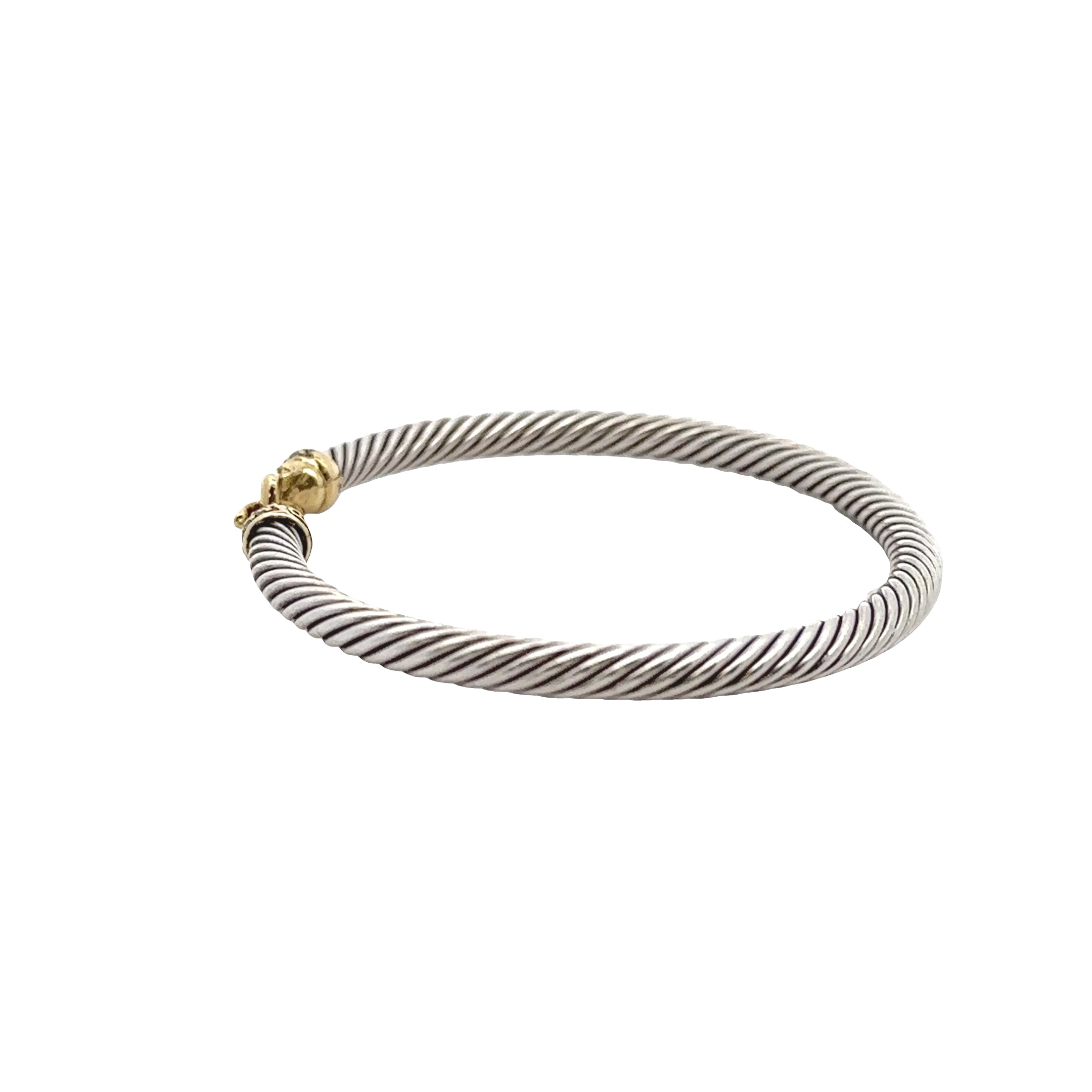 Pre-Owned David Yurman Diamond Classic Cable Buckle Bracelet