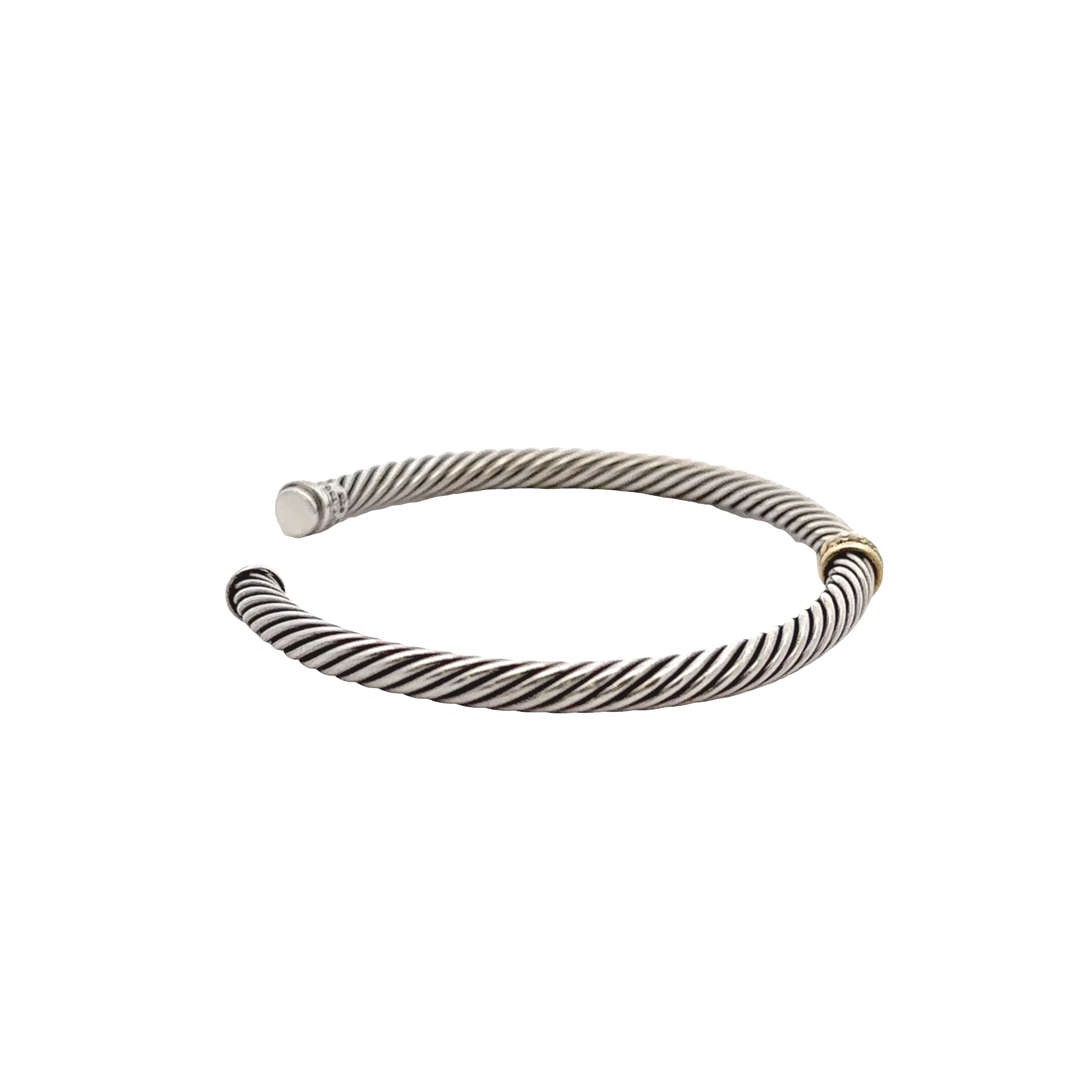 Pre-Owned David Yurman Diamond Cable Station Bracelet