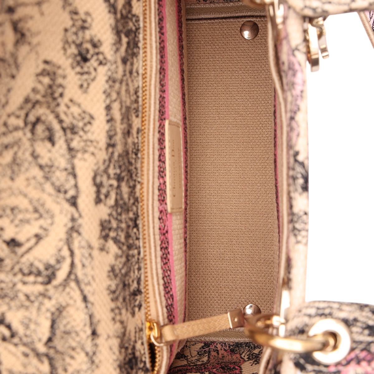 Pre-Owned Dior Medium Embroidered Raffia Lady D-Lite