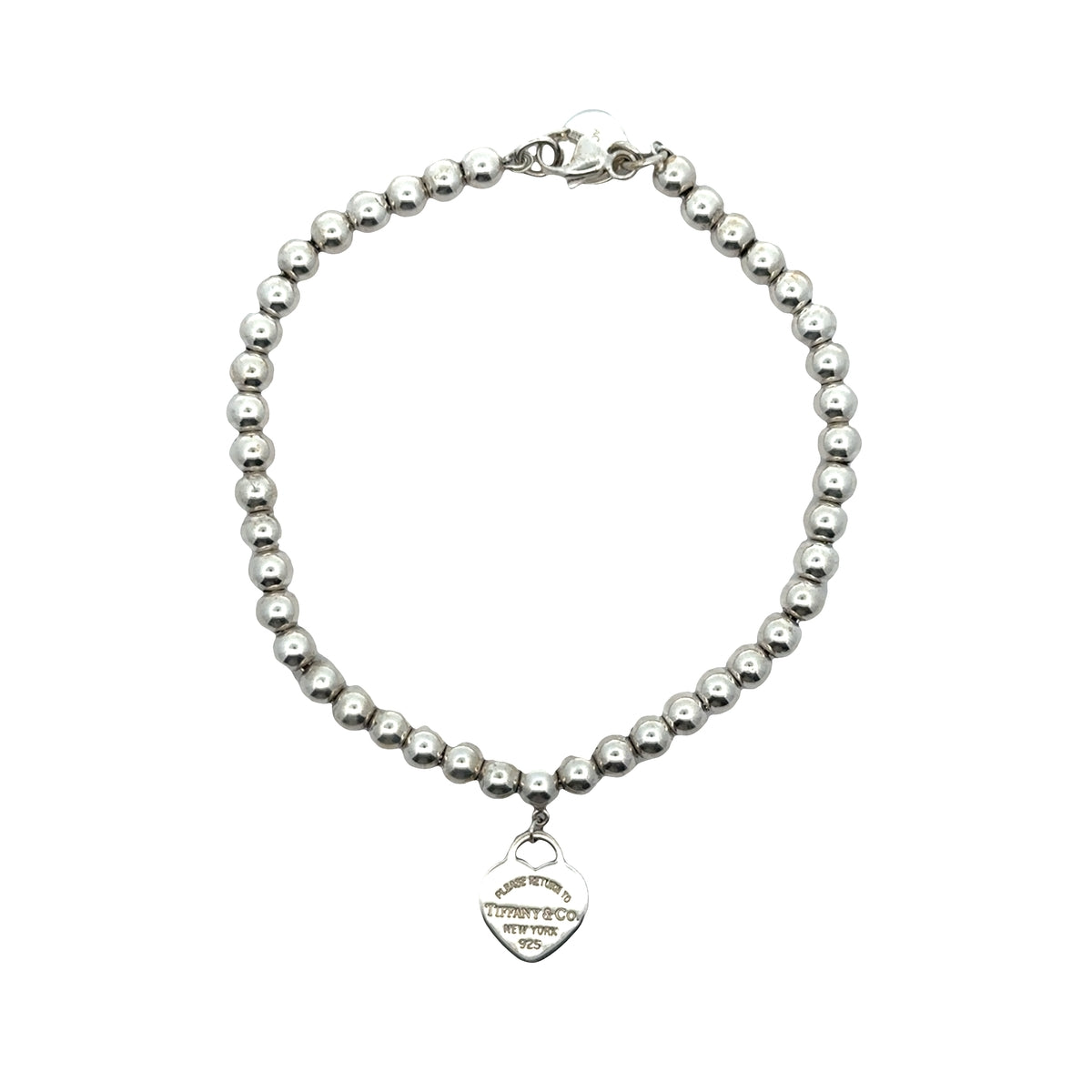 Pre-Owned Tiffany & Co. Heart Tag Bead Bracelet