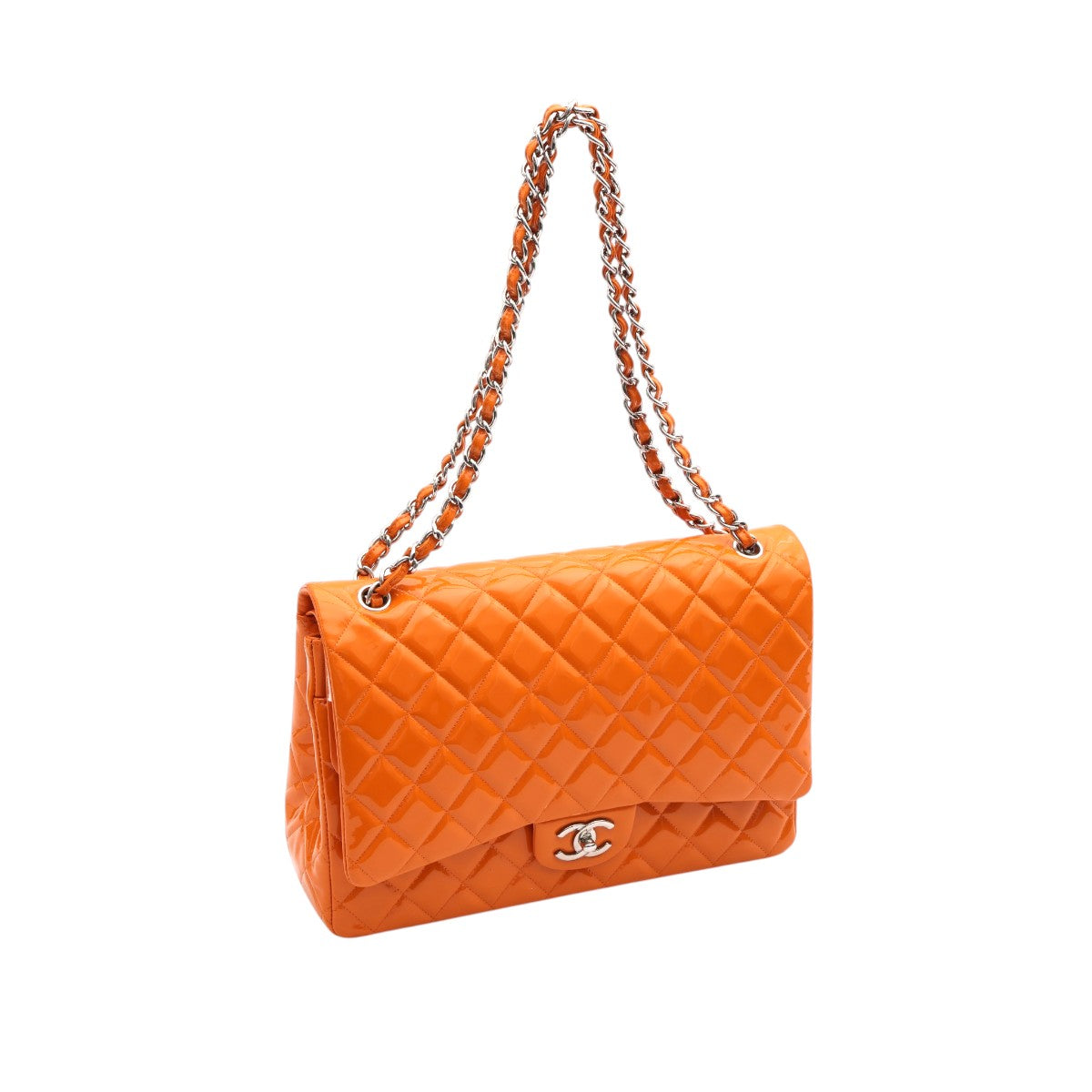 Pre-Owned Chanel Patent Maxi Classic Double Flap