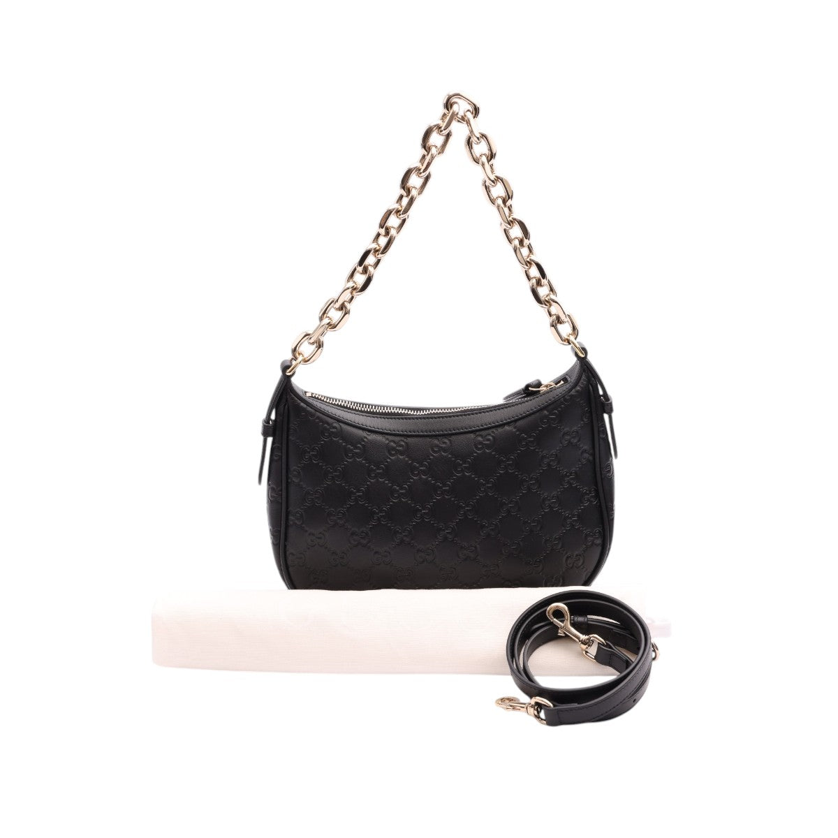 Pre-Owned Gucci GG Emblem Half Moon Bag