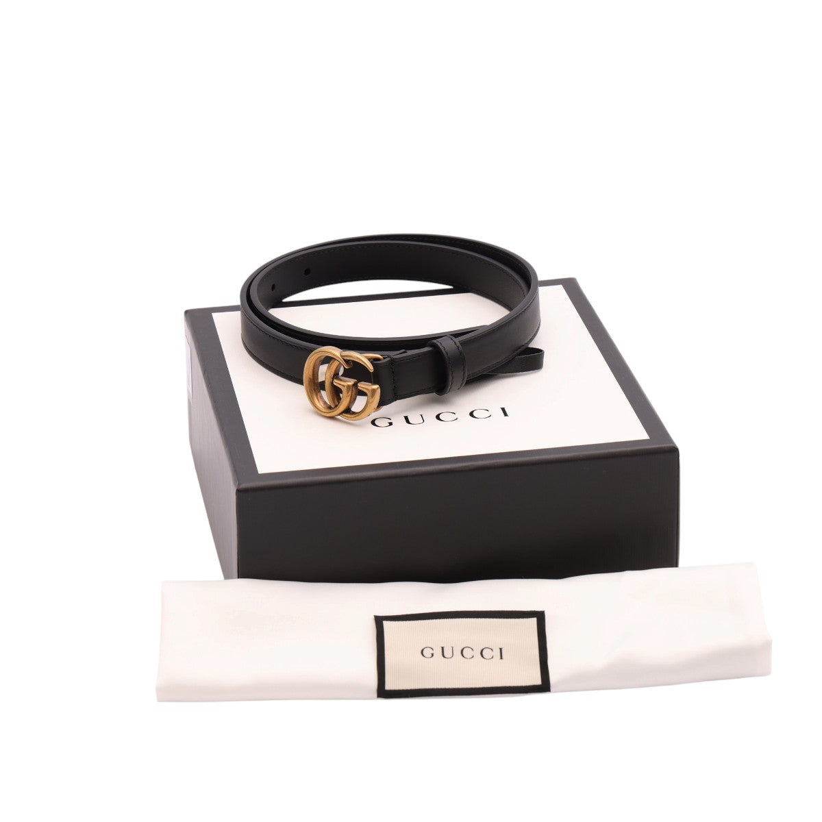 Pre-Owned Gucci GG Marmont Thin Belt