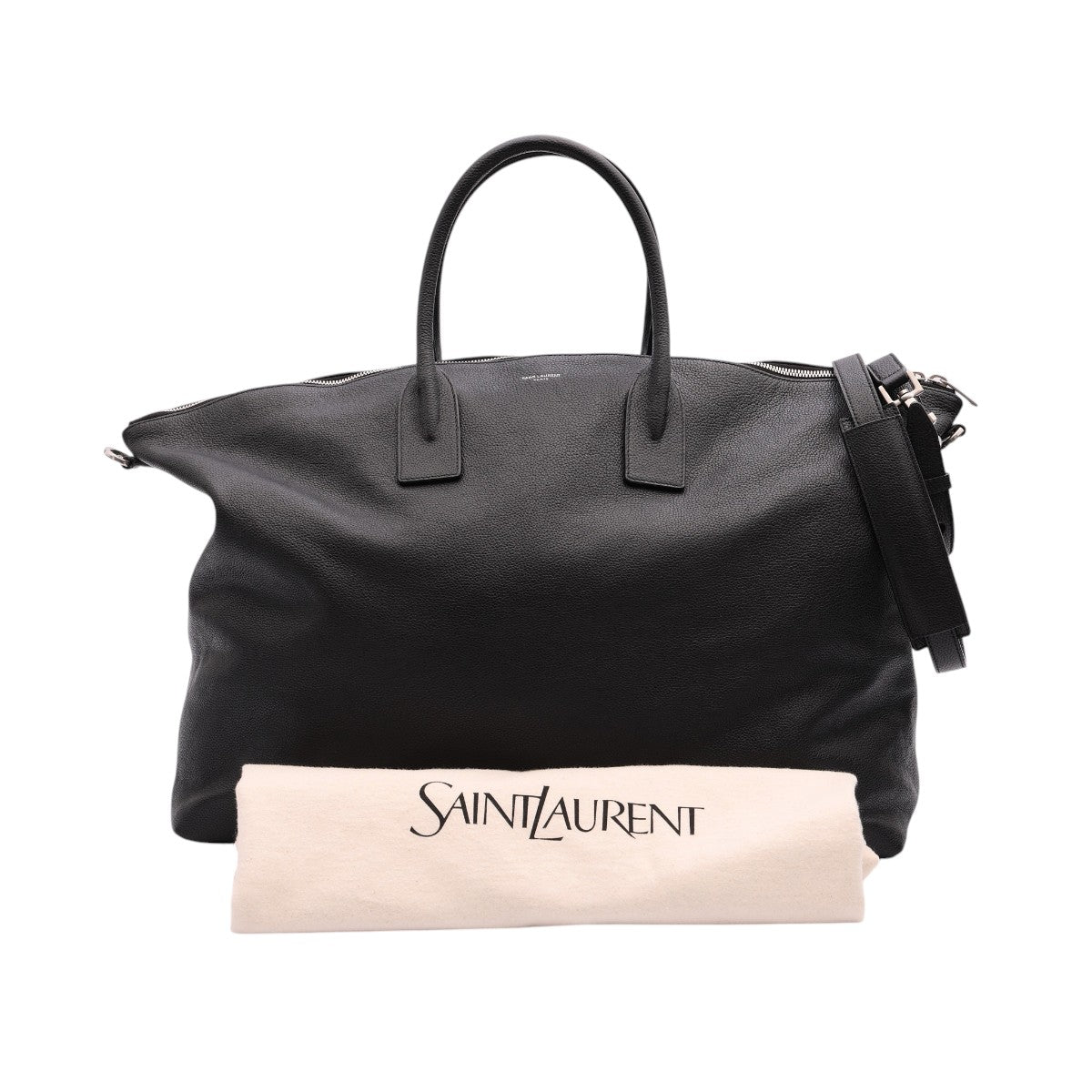 Pre-Owned Yves Saint Laurent Grained Leather Bowling Tote
