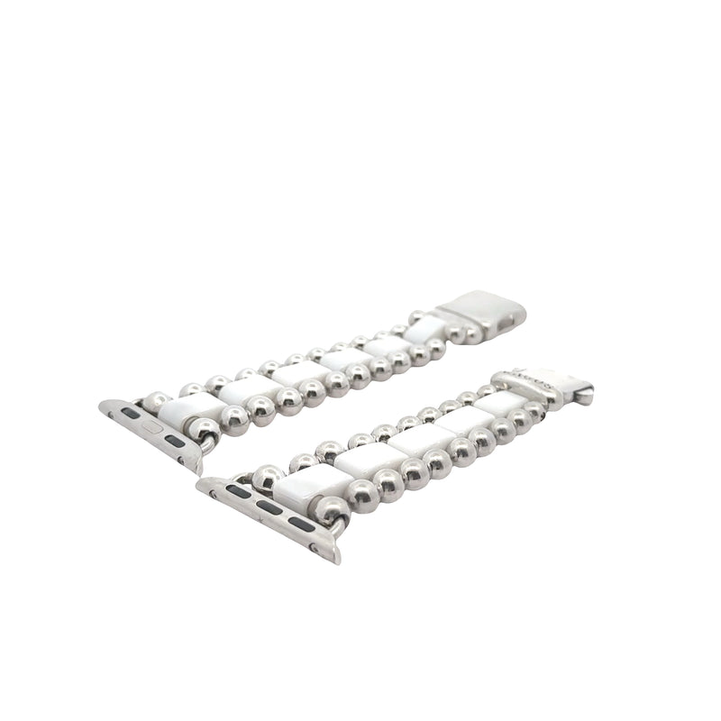 Pre-Owned Lagos White Ceramic Apple Watch Band