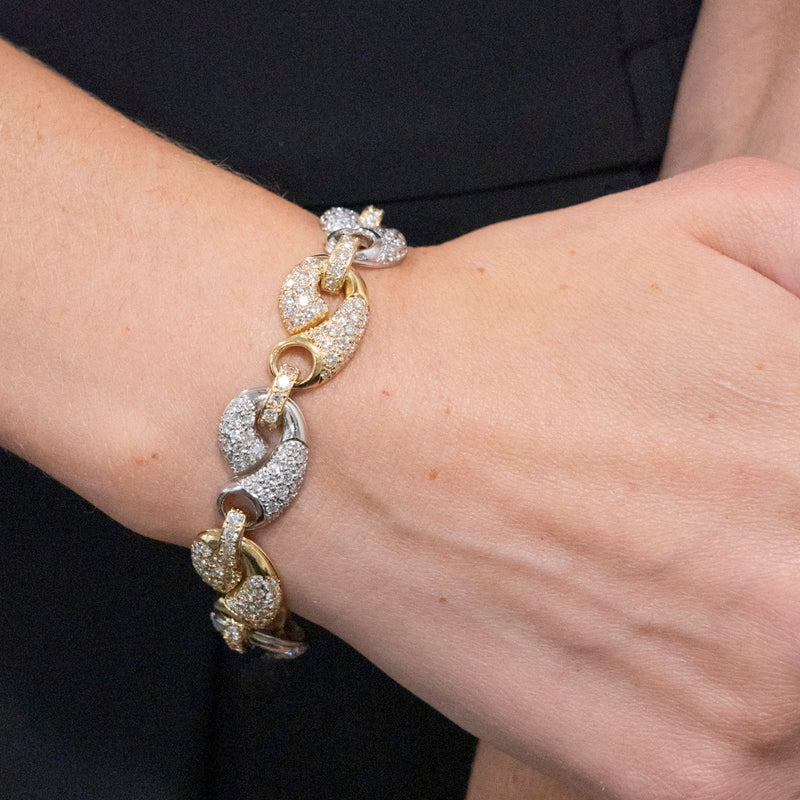 Pre-Owned Two-Tone Diamond Fashion Bracelet