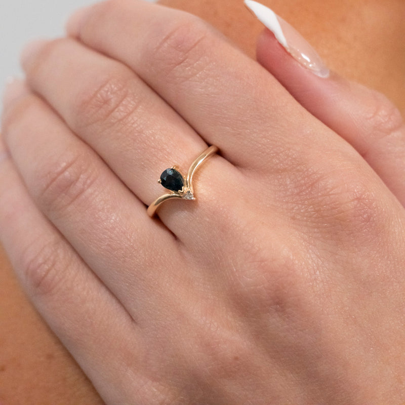 Pre-Owned Blue Sapphire and Diamond Ring