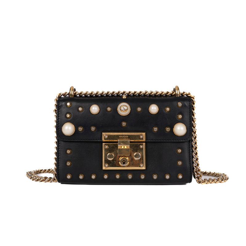 Pre-Owned Gucci Faux Pearl Small Padlock