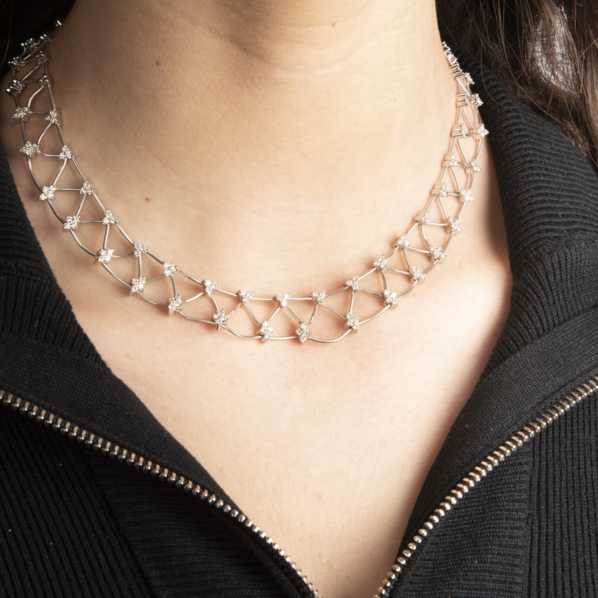 Pre-Owned Jose Hess Diamond Necklace