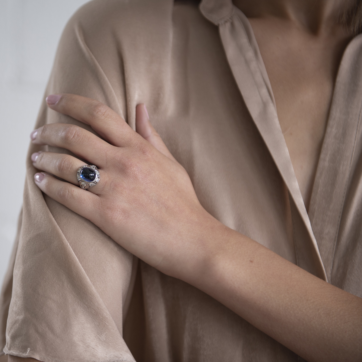 Pre-Owned Sapphire and Diamond Ring