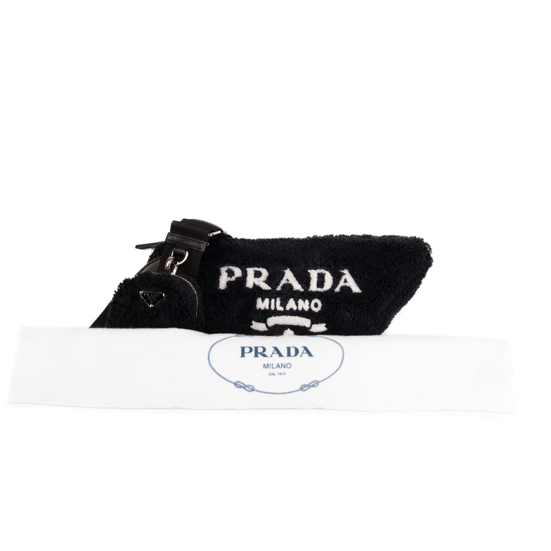 Pre-Owned Prada Triangle Terry Cloth Shoulder Bag