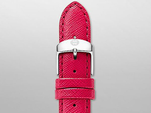 Pre-Owned Michele 16 mm Pink Leather Strap