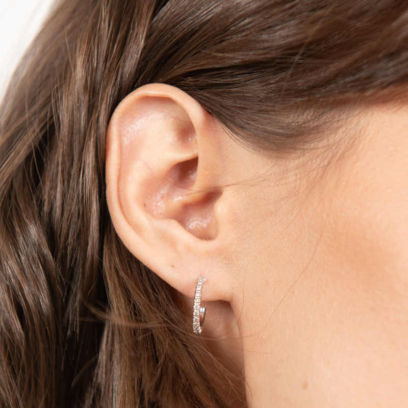 Pre Owned Cartier Diamond Etincelle De Cartier Small Hoops STORE 5a Luxury Preowned Goods