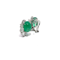 Pre owned Emerald and Diamond Earrings
