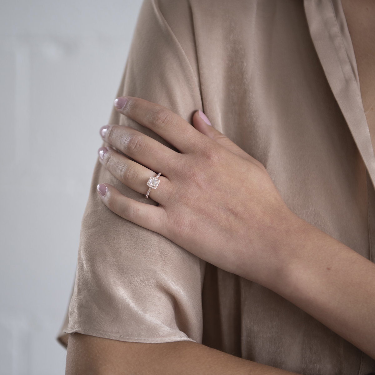 Pre-Owned Diamond Halo Engagement Ring