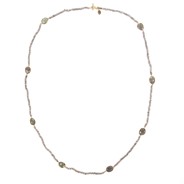 Pre-Owned Penny Preville Labradorite Eyeglass Long Necklace