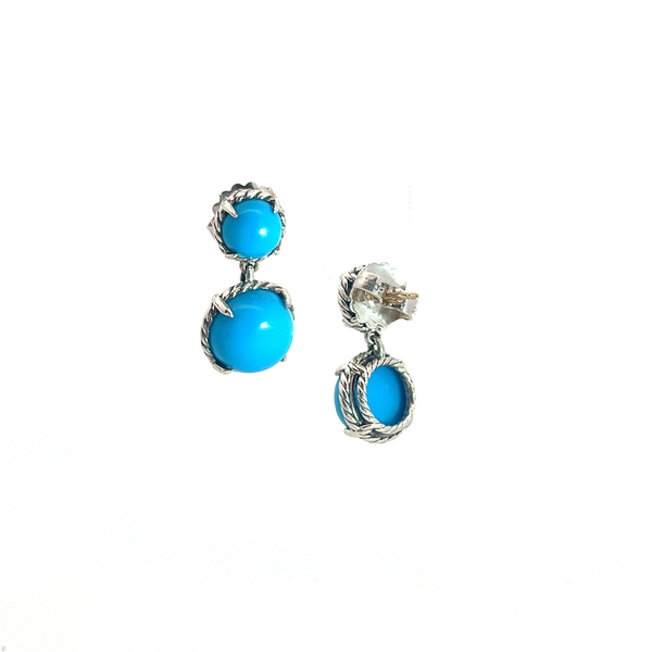Pre-Owned David Yurman Turquoise Chatelaine Double Drop Earrings