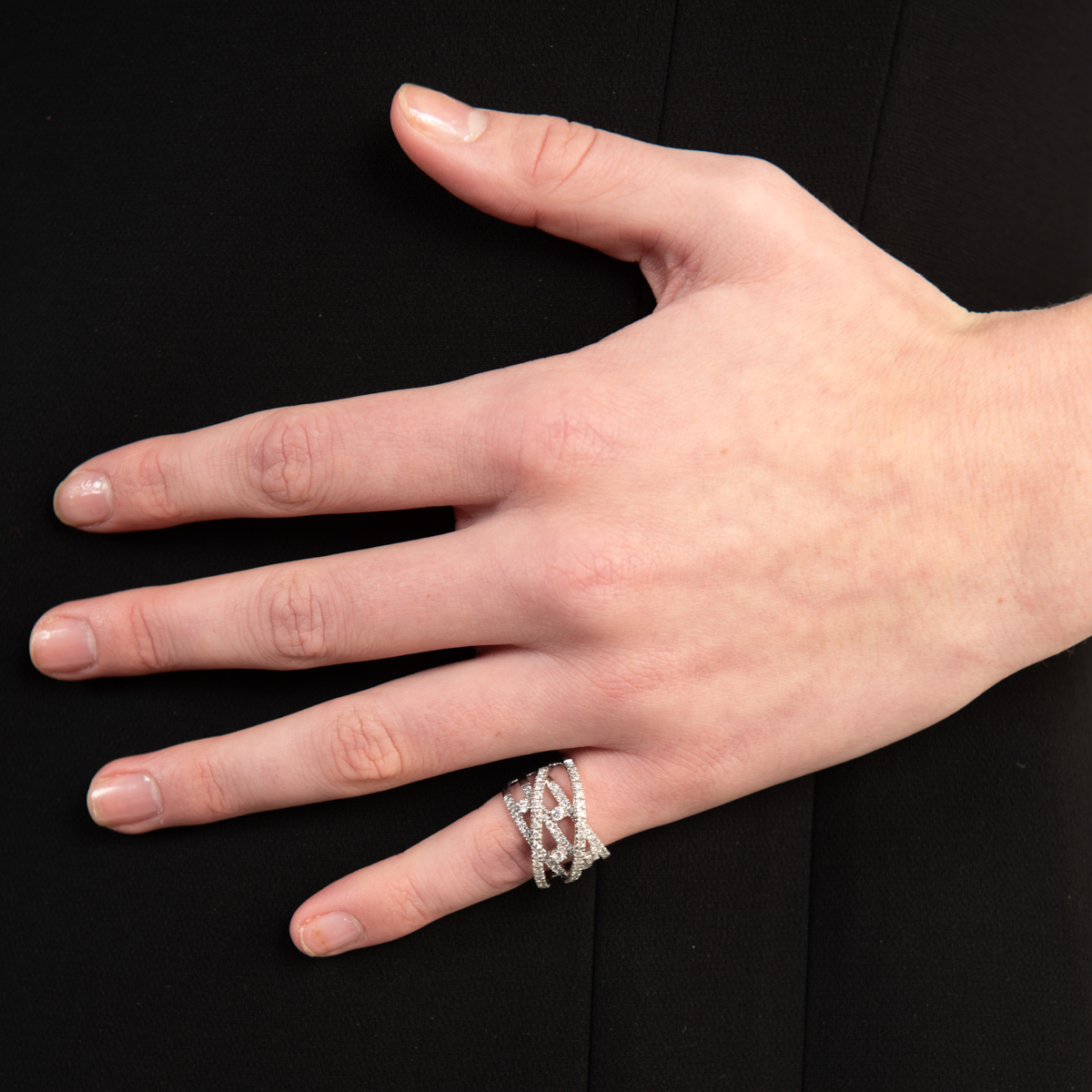 Pre-Owned Diamond Criss Cross Fashion Ring