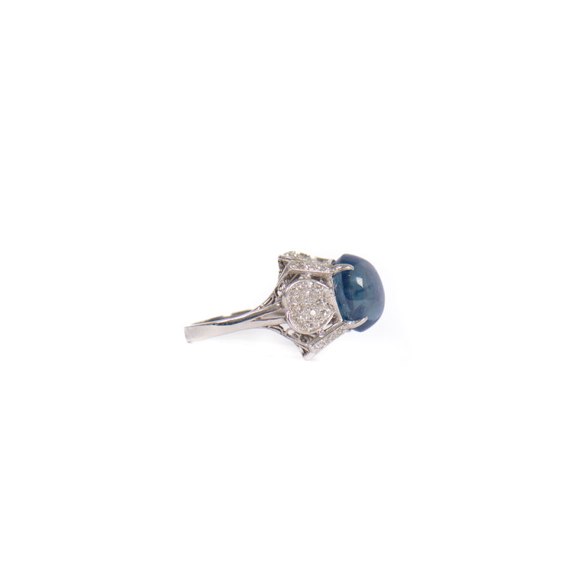 Pre-Owned Star Sapphire and Diamond Ring