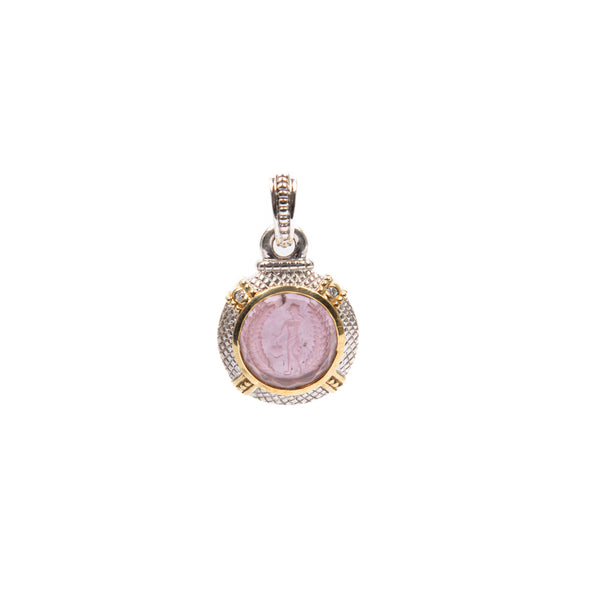 Pre-Owned Judith Ripka Pink Crystal and Diamond Enhancer