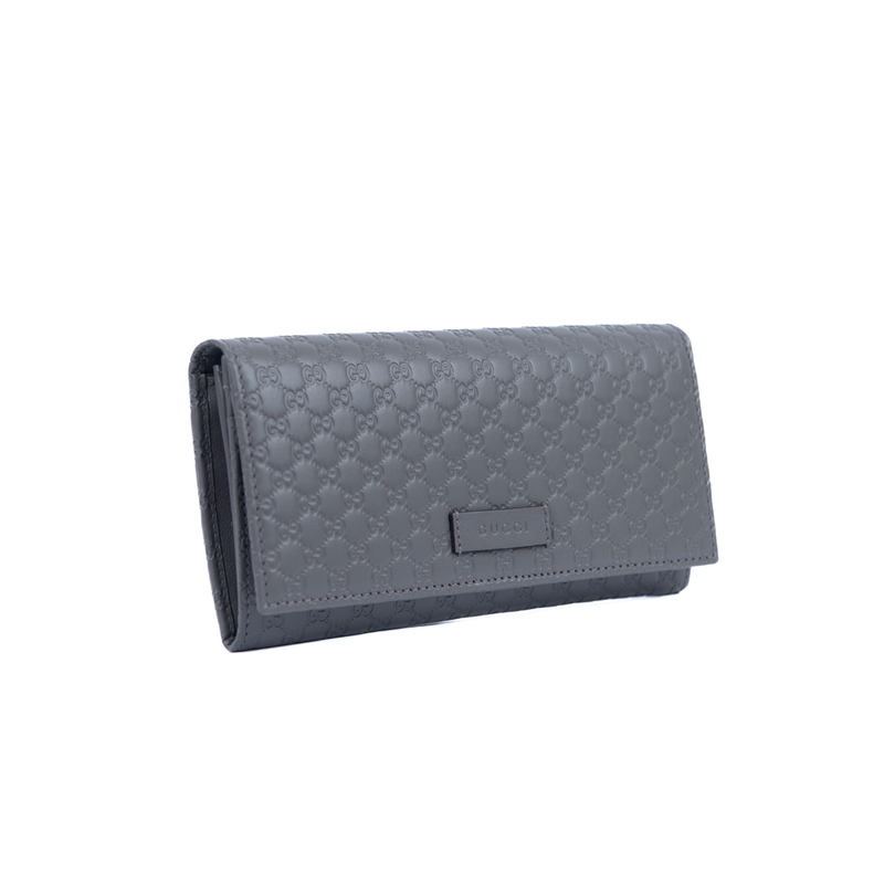 Pre-Owned Gucci Microguccissa GG Continental Flap Wallet