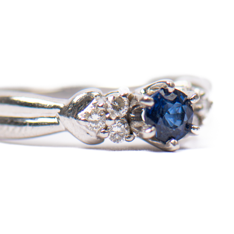 Pre-Owned Sapphire and Diamond Ring