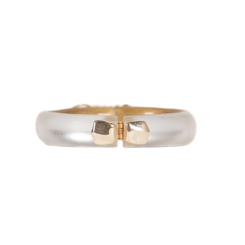 Pre-Owned Alexis Bittar Lucite and Crystal Hinged Bangle