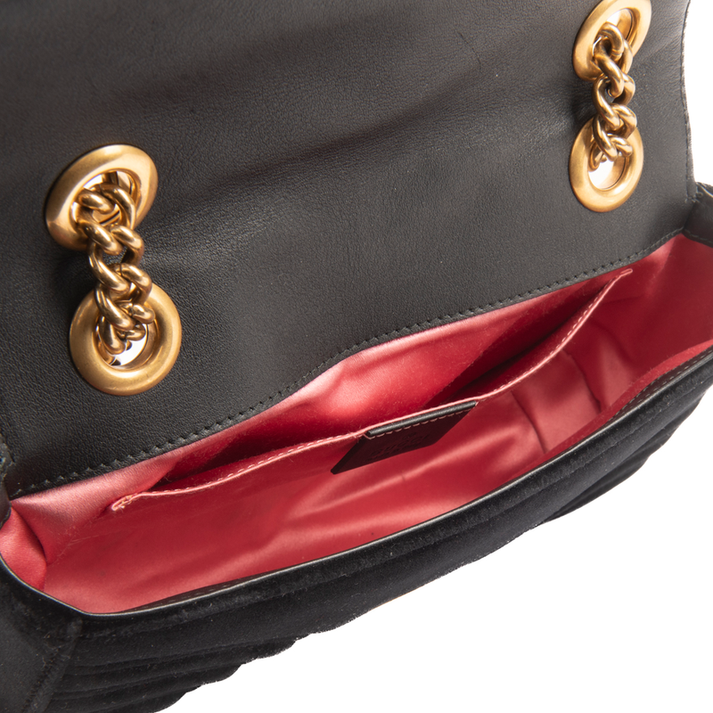 Pre-Owned Gucci Marmont Velvet Mini Shoulder Bag