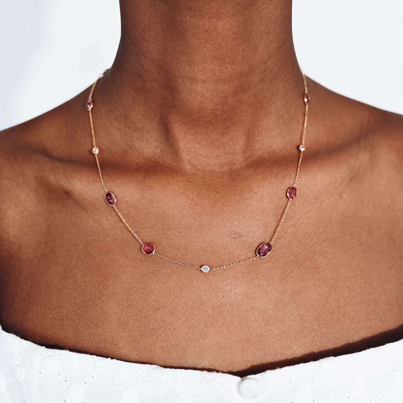 Pre-Owned Ruby and Diamond Necklace