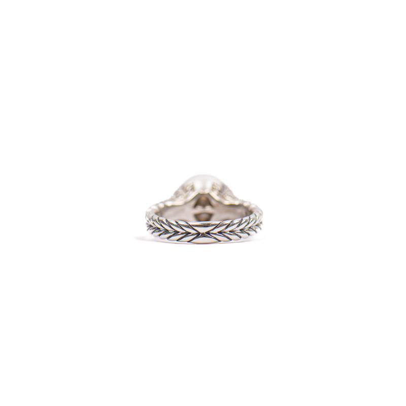 Pre-Owned David Yurman Pearl and Diamond Starburst Ring