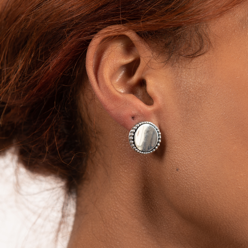 Pre-Owned Lagos Imagine Concave Disc Earrings