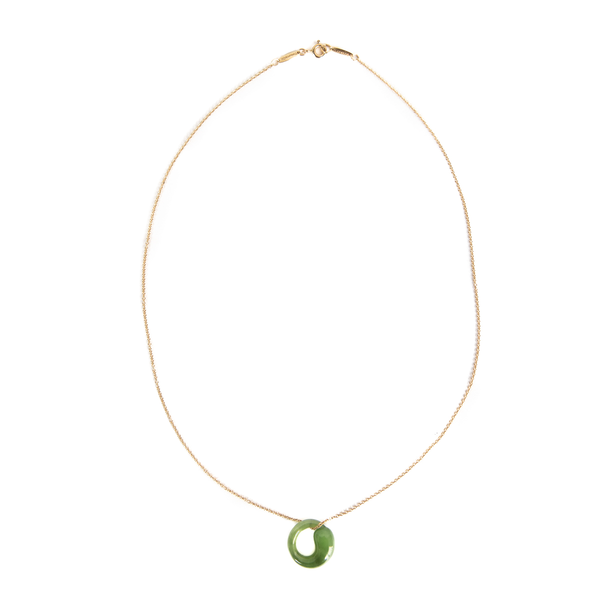 Pre-Owned Tiffany & Co. Elsa Peretti Jade Eternal Circle Necklace