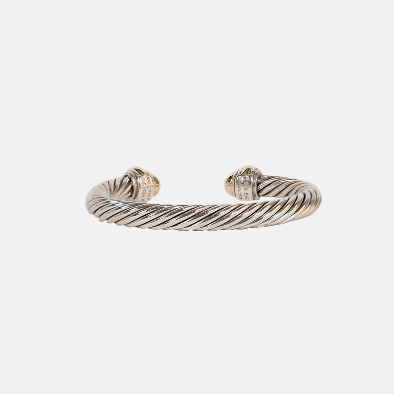 Pre-Owned David Yurman 7mm Two-Tone Classic Cable Cuff